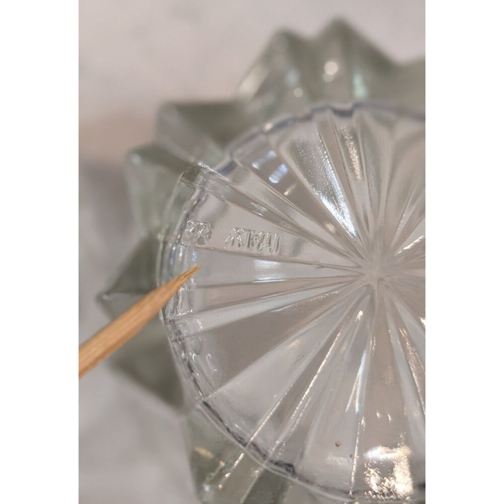 Clear Glass Ice Bucket Set 6 Glasses Italy-Made Tongs - Picture 4 of 16